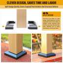 Post Base Cover, Split Type Skirt for Indoor/Outdoor Iron Deck Railing Decorative Covers (4, Post-5.5" Base-8.7")