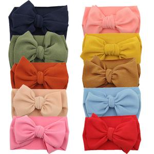 Steewarts Baby Girl Bow Headbands Newborn Hairband Baby Turban Knotted Elastic Headwrap for Toddler Hair Accessories (AA06-10PCS)