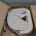 My Brest Friend Super Deluxe Nursing Pillow  Extra Soft Breastfeeding Support Pillow with Plush Slipcover, Firm Flat Cushion, Wrap-Around Adjustable Fit & Back Panel  Soft Sand