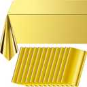 24 Pack,Gold Foil Plastic Tablecloth,Rectangular Shiny Table Cloth Metallic Disposable Party Table Cover for Graduation Wedding Birthday Baby Shower Anniversary New Year Party Decorations