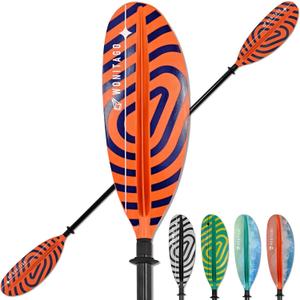 Kayak Paddles with Fiberglass Shaft and Reinforced PP Blade, Floating Adjustable Kayaking Oars, 3 Piece, 240-260 cm/94-102 Inches