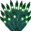 Christmas String Lights, 150 Count 33 FT Incandescent Mini Green Wire Fairy Light, 120V UL Certified Connectable St Patricks Day Tree Lights for Patio, Holiday, Party, Outdoor Indoor Decoration, Green