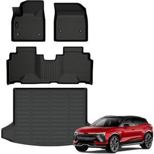 Auxko All Weather Floor Mats Cargo Mat Fit for 2024 2025 2026 Chevrolet Blazer EV & Honda Prologue TPE Liners Accessories All Season Guard Odorless Anti-Slip Black