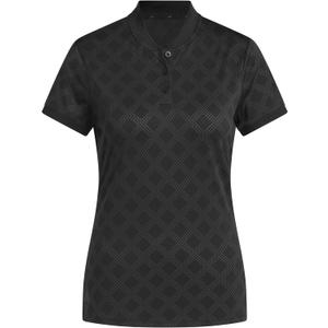 adidas Women's Ultimate365 Jacquard Short Sleeve Polo Shirt (Black, L)