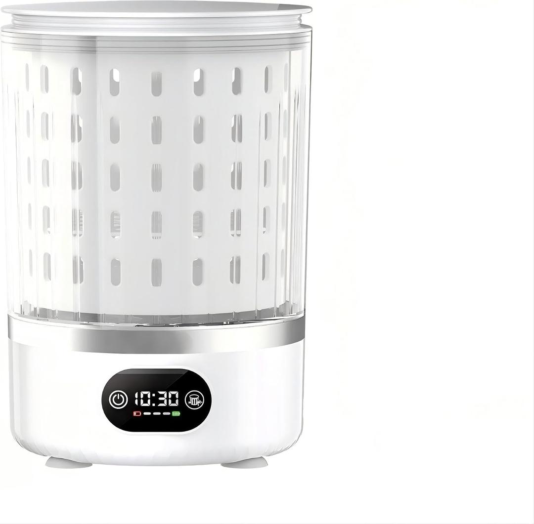 Portable Washing Machine, Mini Washer with 3 Wash Modes (5/15 Min + 2 Min Spin), 3L Small Washing Machine with Auto Drain, Compact Portable Washer for Apartment, Dorm, Hotel & RV