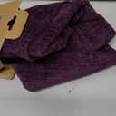 MIULEE Pack of 2 Couch Throw Pillow Covers 18x18 Inch Soft Plum Purple Chenille Pillow Covers for Sofa Living Room Solid Dyed Pillow Cases