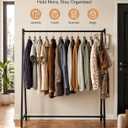 DR.IRON Black Metal Clothing Rack, Industrial Clothes Rack with Top Rod Heavy Duty Clothing Rack for Hanging Clothes for Home Bedroom,Clothing Store, Laundry Room
