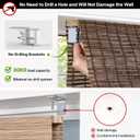 LazBlinds No Drill Bamboo Roman Shades, 38" W x 64" H, Malay Walnut | Cordless Light Filtering Natural Wood Blind, Privacy Protection, Room Darkening Bamboo Blinds for Windows