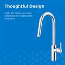 Gerber Parma Caf Single Handle Kitchen Faucet with Pull-Down Sprayer High Arc, Contemporary Style, Easy 1-Hole Install in Chrome, D454058