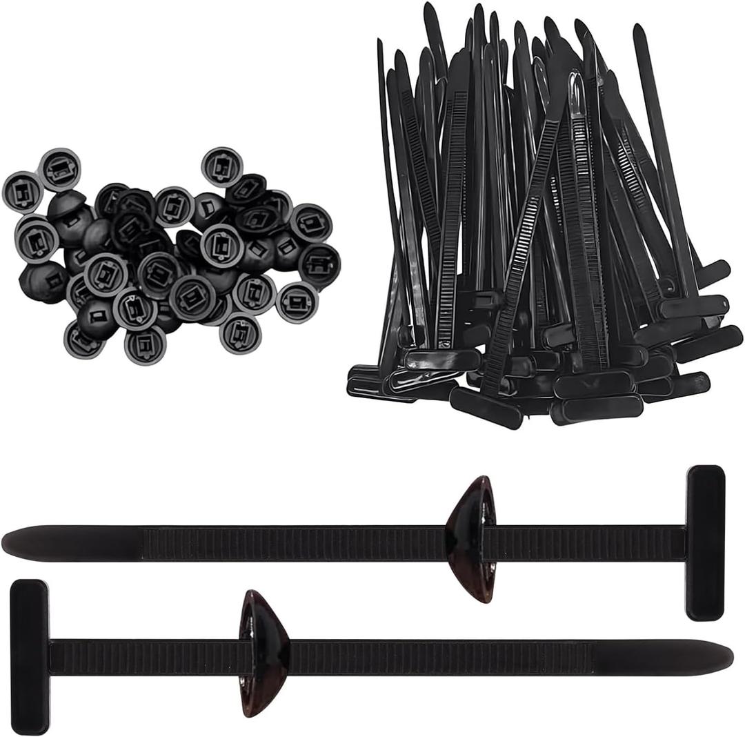 2 x Nylon Universal Cable Tie Buckle: 120pcs Universal Push Mount Cable Zip Tie for Automotive Maintenance,Nylon Self Locking Cable Strap,Multipurpose Cable Ties Tool