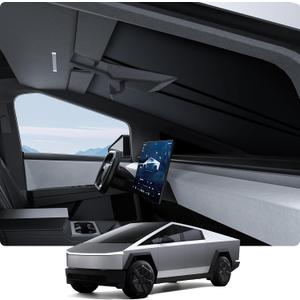 BASENOR 2024 2025 2026 Tesla Cybertruck Windshield Sunshade [Nano Ice Crystal Cooling] Folding Front Window Sun Shade Block UV Full Cover [No Gaps] Heat Protection Visor for Cybertruck Accessories