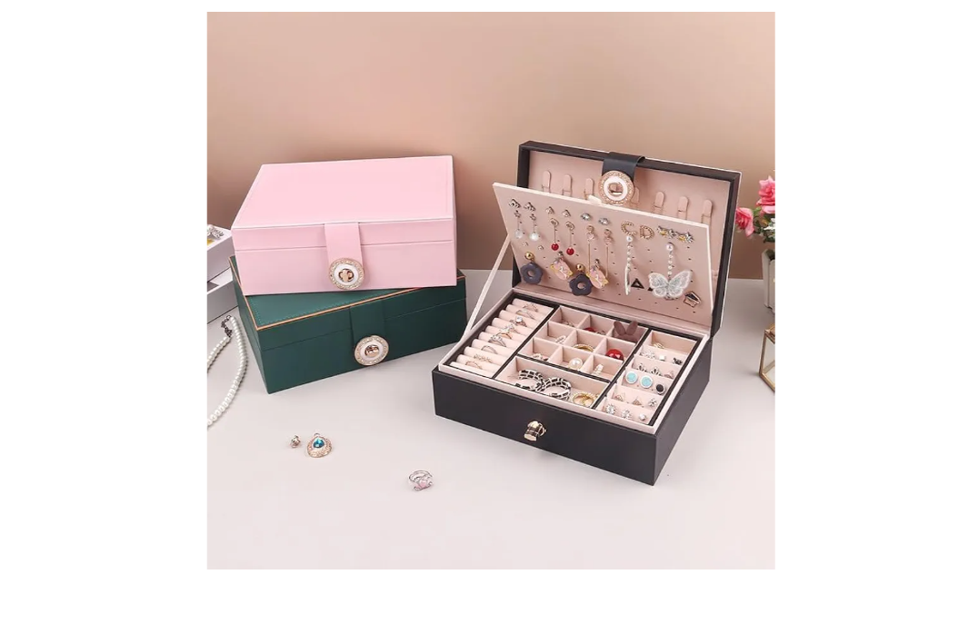 Jewelry Organizer Jewelry Boxes For Women Girls Small Jewelry Box Storage With Compartments(Green)