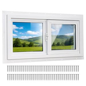 Yuzzy 48" x 12" Vinyl Windows for Basement, Bathroom, Garage, Shed, Home