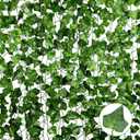 Jinwu 24 Pack 160.8 Ft Artificial Ivy Garland, Fake Vines Leaves Hanging Vine Plants Green Leaves for Bedroom Home Garden Trellis Fence Balcony Wedding Party Event Decorative, Thanksgiving Decoration
