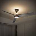 Ceiling Fans with Lights and Remote, 52 inch, Reversible Quiet DC Motor, 6 Speeds,Dimmable,Modern Ceiling Fan with Night Light for Living Room, Bedroom, Kitchen, Outdoor Patios, Black