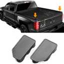 TTCR-II for GMC Sierra and Chevy Silverado Bed Rail Stake Hole Covers 2014-2018, Truck Bonneau Covers Stake Pocket Plugs for Sierra Denali/SLE/SLT/AT4/Base and Silverado High Country/LT/LTZ, Black (2 Packs)
