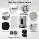 Namunanee Outdoor Electrical Junction Box with High Power Outlet, ABS Water Resistant Enclosure with Internal Mounting Panel & Hinged Cover (16" H* 12" L* 4" W)
