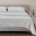 Mayfair Linen 100% Egyptian Cotton Queen Size Sheet Set - 4 PC 600 Thread Count Egyptian Cotton Sheets Set for Queen Size Bed (Silver), Soft & Cooling, Luxury Hotel 16" Deep Pocket Sateen Bedsheet