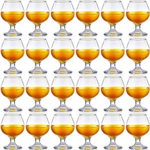 Qunclay 24 Pcs Shot Glasses Cute Cognac Snifter Small Brandy Snifter for Tasting Brandy Drinking Port Glasses for Whiskey Wine Beer (5oz)