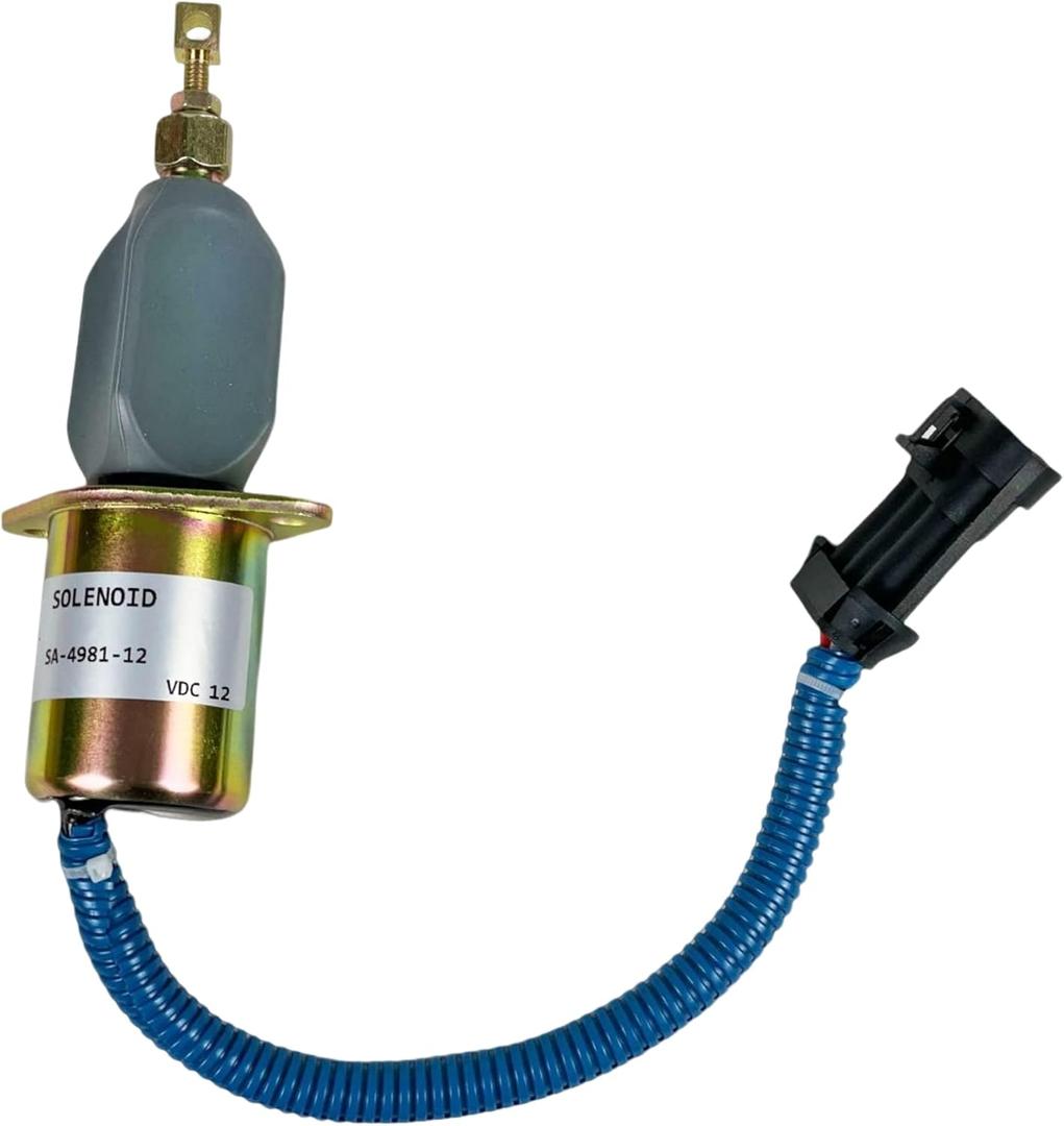SA-4981-12 Shut Off Fuel Solenoid SA49811, 5016244AA, 3800723, 3923201,3931570, Compatible with Cummins Dodge RAM2500 3500 5.9L Diesel 1994-1998 for P7100 Pump