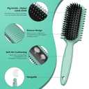 Curly Hair Brush, Curl Defining Brush, Hair Brush, Flexible, Curl Enhancing, Reduce Pulling (Green)
