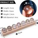 7pcs 3D Solar System Crystal Ball with LED, Interstellar Astronomy Decor, Jupiter Saturn Space Galaxy Lamp for Home Office, Christmas Birthday Gifts for Kids Men Astronomy Enthusiasts (Planet)
