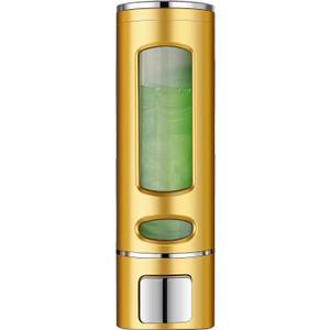 Foam Hand Liquid Soap Dispenser, 400ml Bathroom Shower Dispenser Gel Container Shower Pump Dispenser and Organizer for Bathroom Kitchen Hotel, Refillable Liquid Lotion Soap Dispenser Wall Mounted, Gold