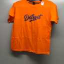DETROIT - Throwback Design - Classic T-Shirt (Small, Orange)