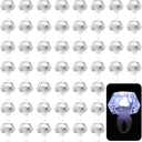 Vicenpal 50 Pack Flashing LED Light up Rings Bachelorette Party Favors Plastic Diamond Rings Flashing Glow in The Dark for Bridal Shower Game Wedding Birthday Party Decorations