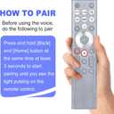 ERF6A80 Replace Voice Remote Control with Backlit fit for Hisense U6 U7 U8 Series Mini-LED ULED 4K UHD Google Smart TV 55U8N 65U8N 75U8N 85U8N 100U8N 55U7N 65U7N 75U7N 55U6N 65U6N 75U6N 85U6N