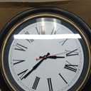 Bernhard Products Extra Large Wall Clock, 18 Inch, Dark Brown, Quartz Silent, Battery Operated, Non-Ticking, Decorative Roman Numeral, Stylish Clock, Accurate Timekeeping