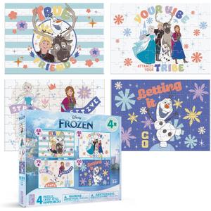 CEACO Disney Frozen Jigsaw Puzzles for Kids, 4 Pack, Ages 3-6+ | 4 Puzzle Builds, Precision-Cut Fit, Hand-Eye Coordination, Spatial Awareness, Recycled Board, Kids Puzzles Ages 3-5, Multipack