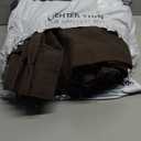 Dark Chocolate Pinch Pleated Linen Curtains 2 Panels for Living Room Bedroom Memory Training Shaped Semi Sheer Pleat Drapes with Hooks Rings Light Filtering Window Curtain 40x102