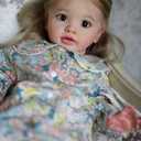 iCradle 26 Inch Big Realistic Reborn Toddler Girl Doll Handmade Silicone Soft Vinyl limbs and cloth body Baby Doll That Look Real Lifelike Newborn Baby Dolls Toy Set for Kids