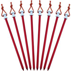 Tent Stakes Pegs 9 inch, Lightweight Aluminum Alloy Tent Canopy Nail for Outdoor Camping, Hiking, Picnic Blanket, Beach Mat, Yard Fence 8 Pack (Red) Tent Stakes Pegs 9 inch, Lightweight Aluminum Alloy Tent Canopy Nail for Outdoor Camping, Hiking, Picnic Blanket, Beach Mat, Yard Fence 8 Pack (Red)
