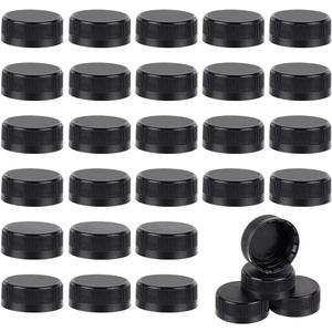 OLYCRAFT 100Pcs Black Plastic Bottle Caps 1.5 Inch Inner Diameter Tamper Seal Lids 1.6x0.6 Inch Bottle Jug Storage Cap Lids Replacement Caps Twist Cap for Juice Bottles Dispenser Caps