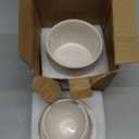 Getstar Large Ceramic Butter Crock with Lid for Countertop, 6OZ French Butter Dish Keeper for Spreadable Butter Water Seal with Elegant Embossed Pattern, Cream White