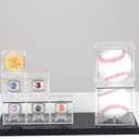 Championship Ring Display Case, Clear Tournament Championship Ring Holder Box, Acrylic Display Easel Box and Stand Holder for Baseball Softball Championship Rings Cheer Leading Rings, 10Pcs