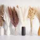 110 PCS Dried Pampas Grass Bouquet, Boho Table Decor, Bunny Tails Dried Flowers, Brown Pompas, White Pampas Grass for Wedding, Home, Rustic Party, Baby Shower Decorations