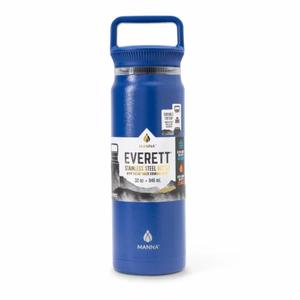 Manna Everett Stainless Steel Water Bottle - 32Oz - Sapphire Powder Coat