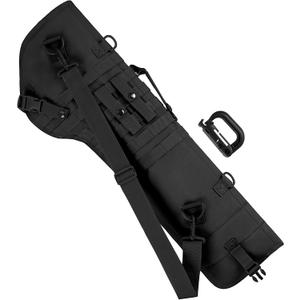 IronSeals 28 inch Tactical Rifle Scabbard Gun Holster Rifle Sling Case Bag Molle Bag for Shotgun Hunting (Black)
