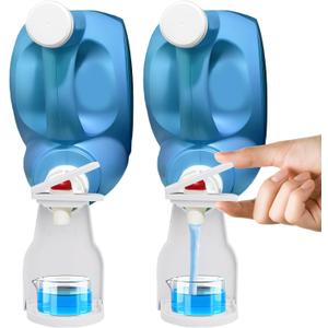 2 Pack Laundry Detergent Dispenser Cup Holder and Drip Catcher for Liquid Laundry & Softener, Laundry Room Organization and Storage, Detergent Bottle Cup Holder with Nozzle Button Switch