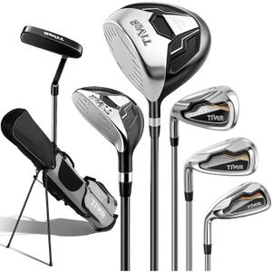 6-Piece Golf Club Set (Driver 10.5°, 24° Hybrid, 7 Iron, 9 Iron, Sand Wedge, Putter) - Men's Right-Handed