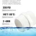 5 Pcs 1-1/2 Inch PVC Pipe Fittings Hex Nipple G1-1/2 X G1-1/2 Male Thread Coupling Adapter Connector
