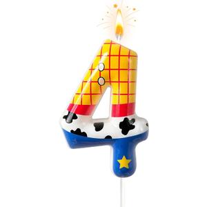 Toys Inspired Game Birthday Number Candles, Cartoon Story Number Candles, Cartoon Cake Decorations, Birthday Decoration Supplies, Suitable for Boys and Girls Party Celebrations (4)