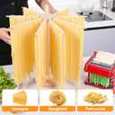 Large Wood Pasta Drying Rack, 9-Arm Spaghetti and Noodle Dryer Stand, Collapsible Design for Easy Storage, Natural Wooden Finish, Fast Drying & Non-Stick Fresh Pasta Hanger