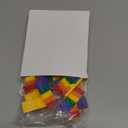 DICOSMETIC 20Pcs Building Block Charms Rainbow Color Opaque Acrylic Pendants Rectangle Building Block Charms with Iron Loop Bisexual Rainbow Pride Charm for Jewelry Making
