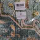 Area Rug for Living Room - Indoor Machine Washable Vintage Rug for Bedroom Dinning Room Floor - Soft Floral Carpet Non-Slip Backing Low-Pile Rugs Office (Forest Green, 8'  10')