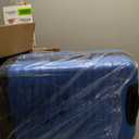 Amazon Basics 26" Hardside Medium Checked Luggage, Expandable For Up to 15% More Space, With Scratch-Resistant Surface, Four Multi-directional Wheels, Light Blue