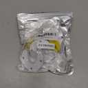 White Edition Stainless Steel Closet Rod Bracket, U-Shaped Open Type Socket, Wardrobe Support, Shower Curtain Rod End Supports (1-1/4 INCH, 4 Pack)